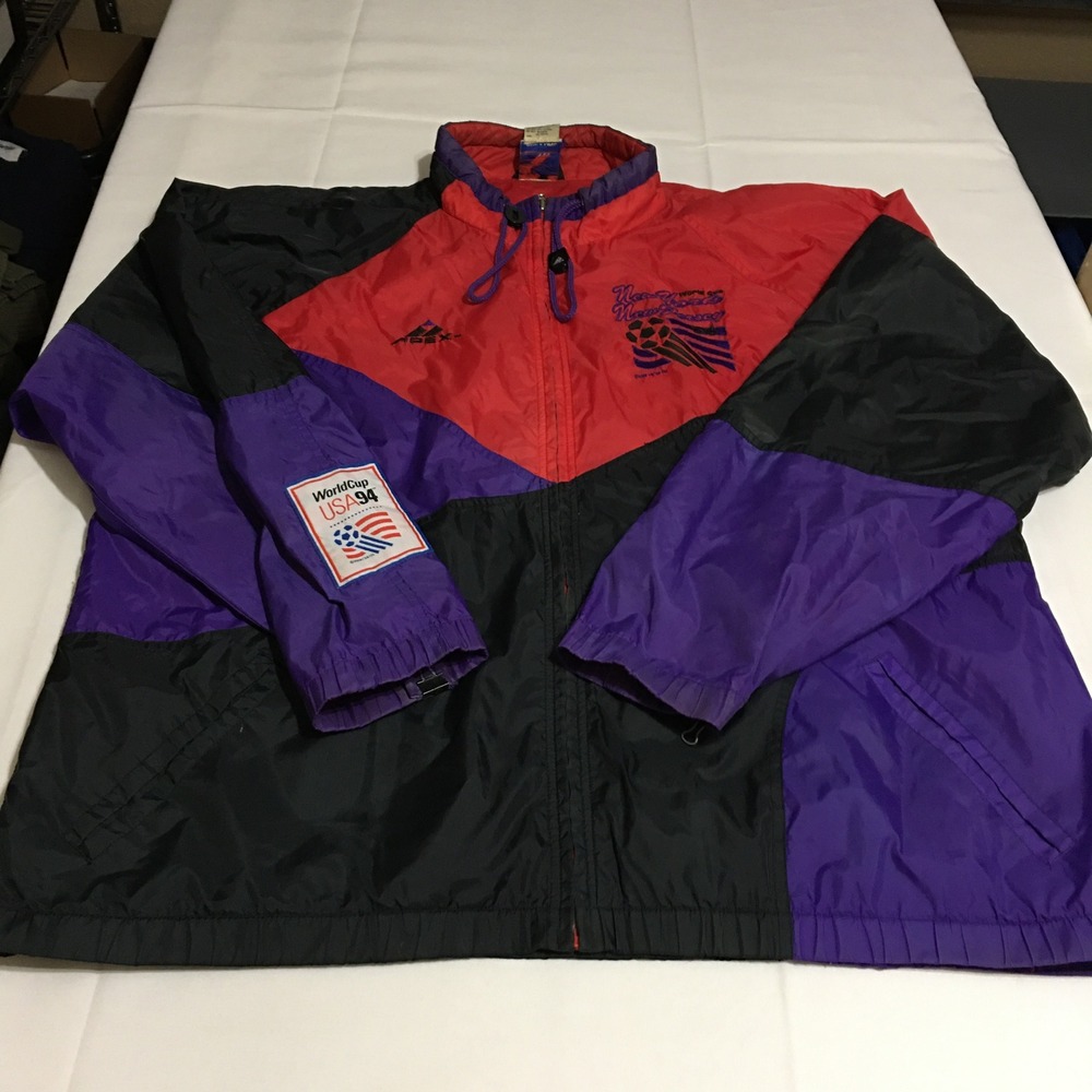 Vintage Apex One Windbreaker Jacket Mens XL 1994 World Cup USA Soccer